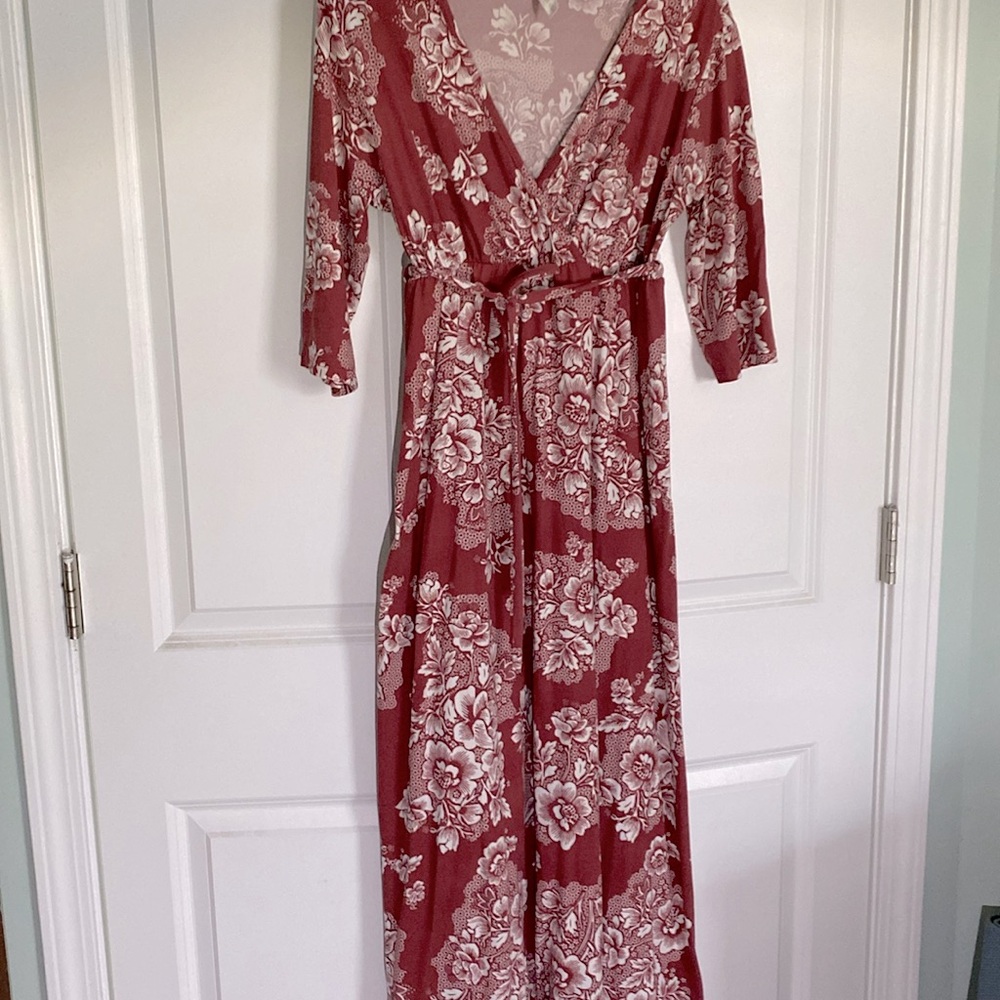 Pinkblush Maternity Faux Wrap Maxi Dress